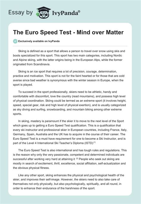 euro speed test.